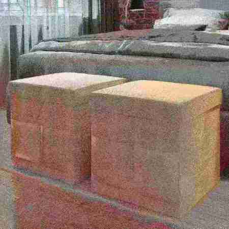 Hastings Home 2-Pack Folding Ottoman Cubes, Beige 410747ZTL